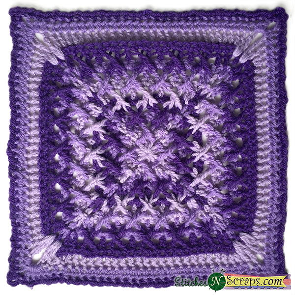 Criss Cross Crochet Granny Square