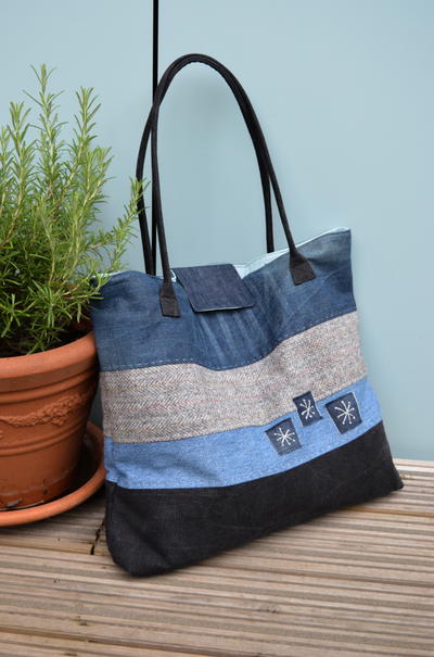 Large Upcycled Denim Tote