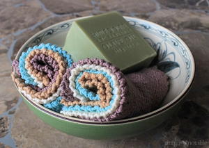 Jelly Roll Knitted Washcloth Pattern