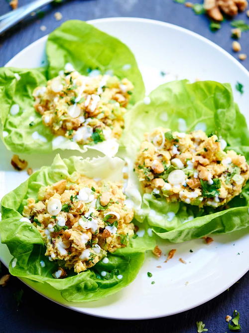 Healthy Chickpea Lettuce Wraps