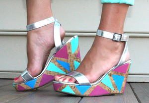 Color Blocked Wedges