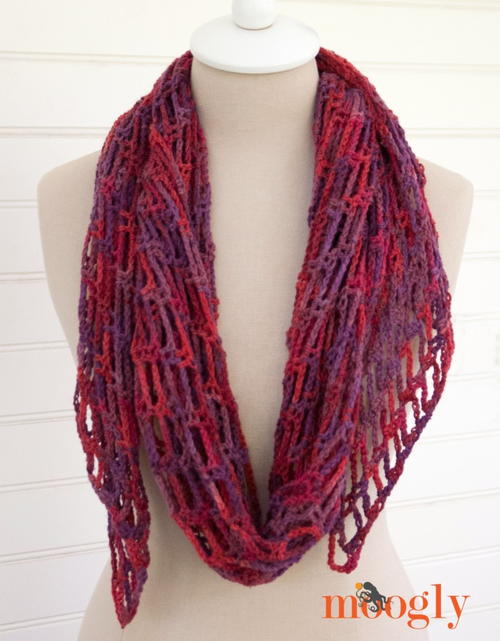 Artfully Simple Angled Crochet Scarf