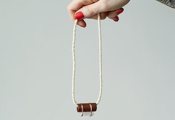 Copper Pipe and Quartz DIY Necklace