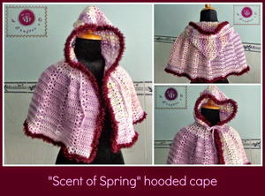 Spring Hooded Crochet Cape