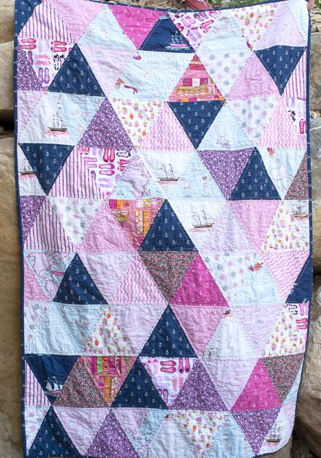 College Dorm Triangles Quilt