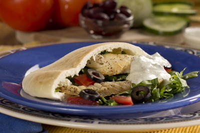 Greek Fish Pitas