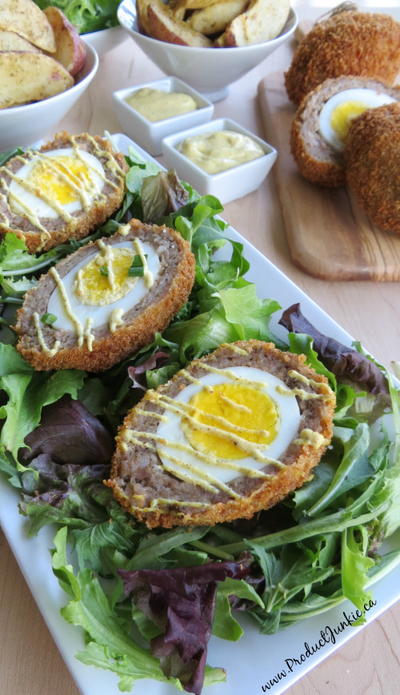 Easy Proper Scotch Eggs with Mustard Sauce