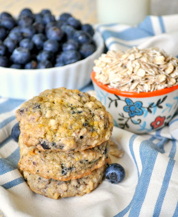 Blueberry Muffin Oatmeal Cookies