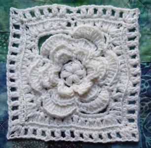 Mayapple Crochet Flower Square