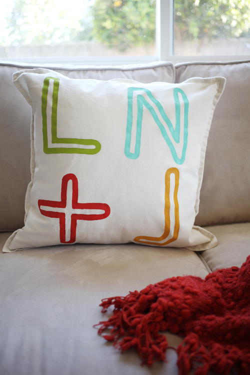Personalized No Sew Pillow