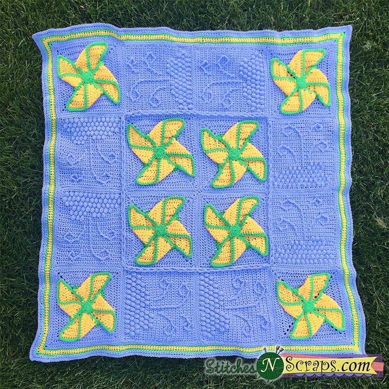Pinwheel Crochet Blanket Pattern | AllFreeCrochet.com