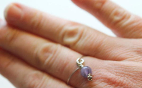 How to Make a Ring with Bead Dangle