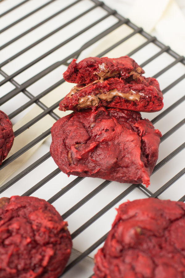 Three Ingredient Red Velvet Chocolate Cookies