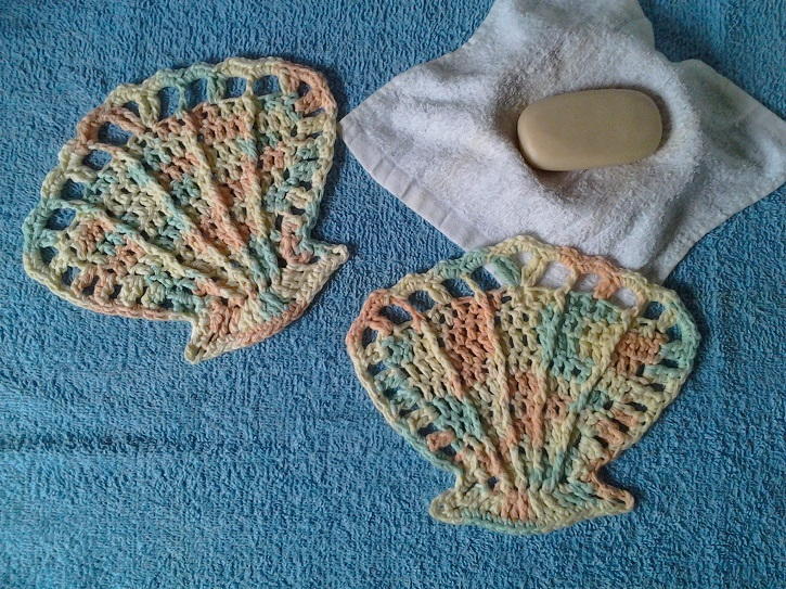 Sea Shells Crochet Kitchen Bar Mop Towel