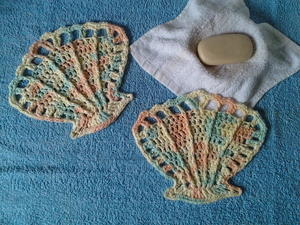 Scallop Seashell Washcloths