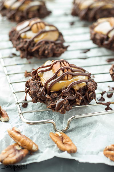 No Bake Turtle Cookies