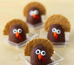 Tiny Chocolate Cheesecake Turkeys