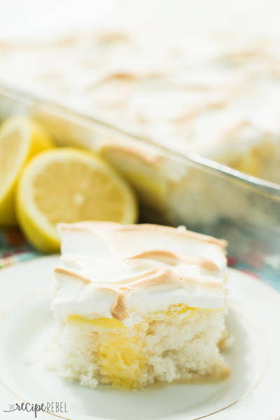 Skinny Lemon Meringue Cake