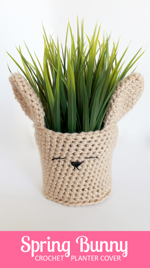 Spring Bunny Planter Cover AllFreeCrochet spring-bunny-planter-cover-allfreecrochet