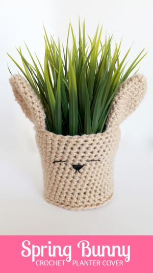 Spring Bunny Planter Cover