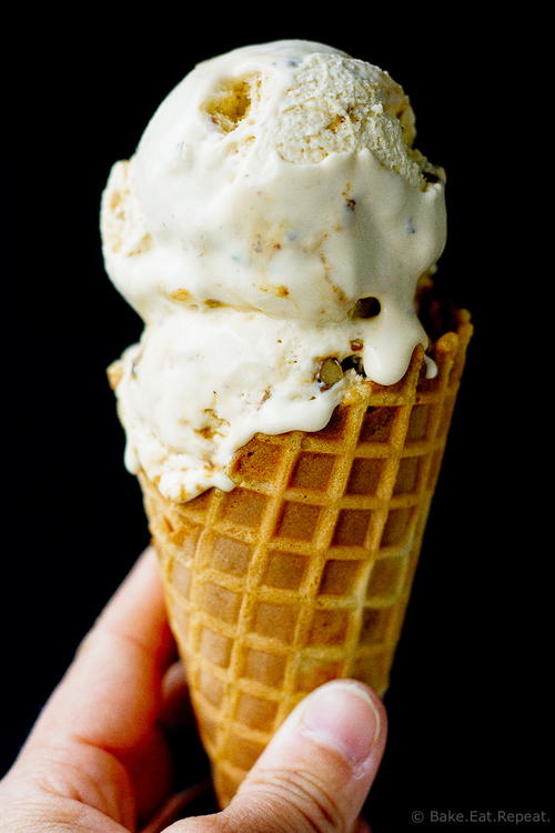 Molasses Pecan Praline No Churn Ice Cream