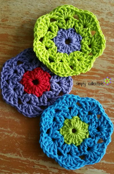 Adorable Retro Bloom Scrubbie or Coaster