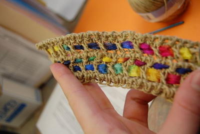 Totally Awesome Hemp Crochet Bracelet