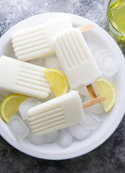 Creamy Coconut and Limoncello Popsicles