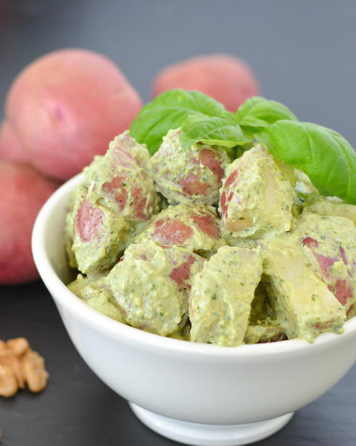 Creamy Pesto Potato Salad