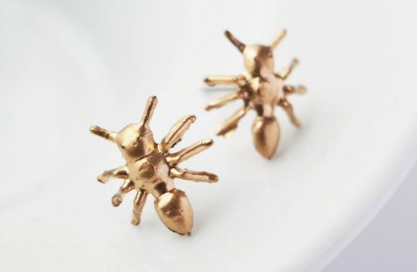 Edgar Allen Poe Gold Bug Earrings
