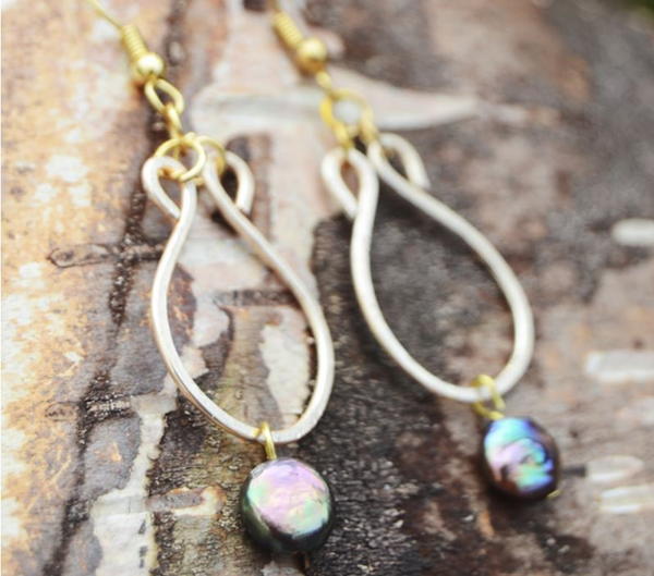 Pearl Teardrop Dangling DIY Earrings