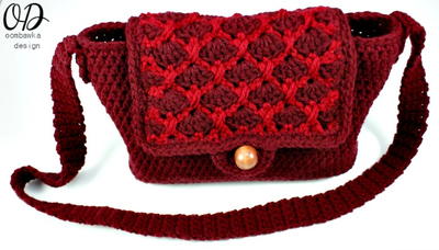 Ruby Red Crochet Purse