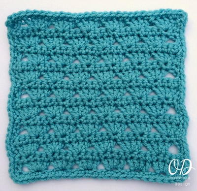 Simple Shell Stitch Square