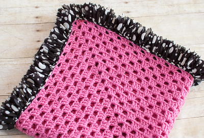 Ruffle Edged Crochet Baby Blanket