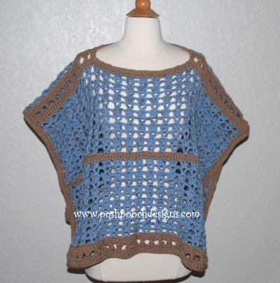 Sand and Sea Crochet Poncho