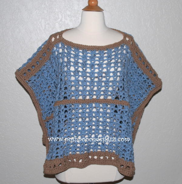 Sand and Sea Crochet Poncho