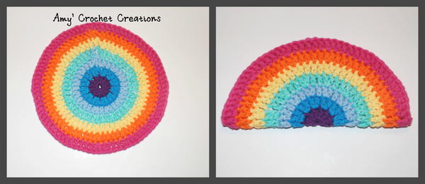 Crochet Rainbow Wash Cloth
