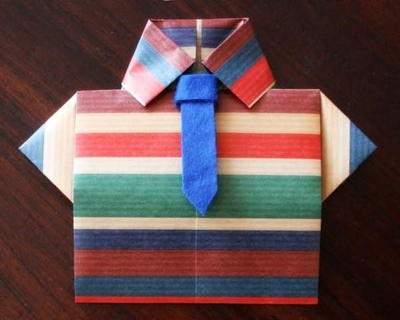 Father's Day Shirt Origami Card
