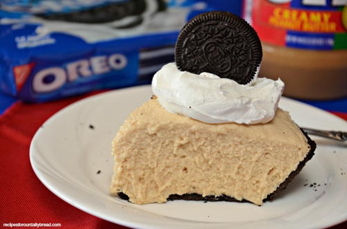 No-Bake Reese's Peanut Butter Pie with Oreos