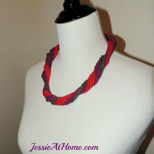 Beautiful Twisted Crochet Necklace