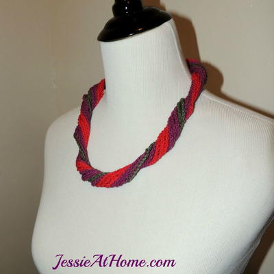 Beautiful Twisted Crochet Necklace