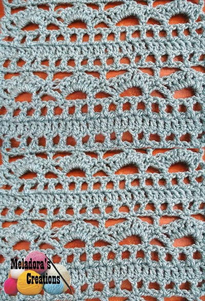 Shells and Borders Crochet Stitch Pattern