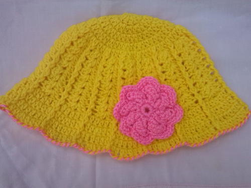 Pretty Gold Crochet Hat 