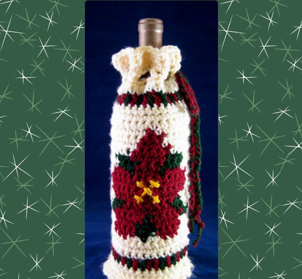 Poinsettia Bottle Cozy