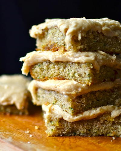 Zucchini Cake Bars with Browned Butter Frosting