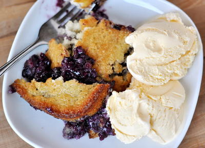 Texas Style Blueberry Cobbler