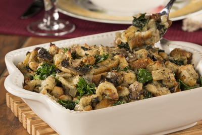 Kale and Mushroom Stuffing