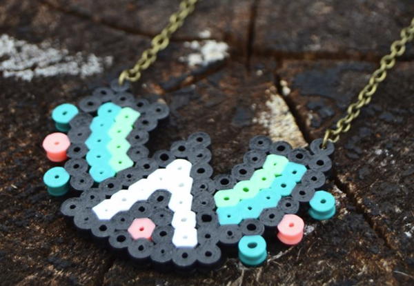 Super Easy Perler Bead Tribal Necklace