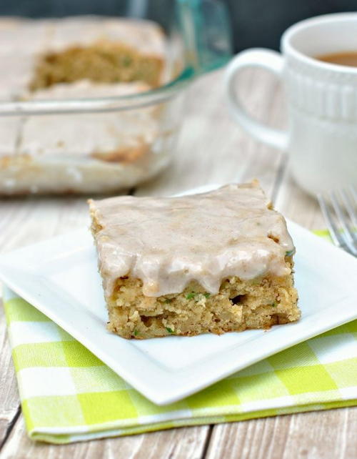 Zucchini Banana Bars with Cinnamon Glaze