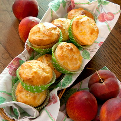 Peaches and Cream Breakfast Muffins